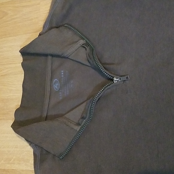 Warehouse One green long sleeve pullover with quarter zip XL EUC - Picture 4 of 8